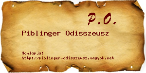 Piblinger Odisszeusz névjegykártya